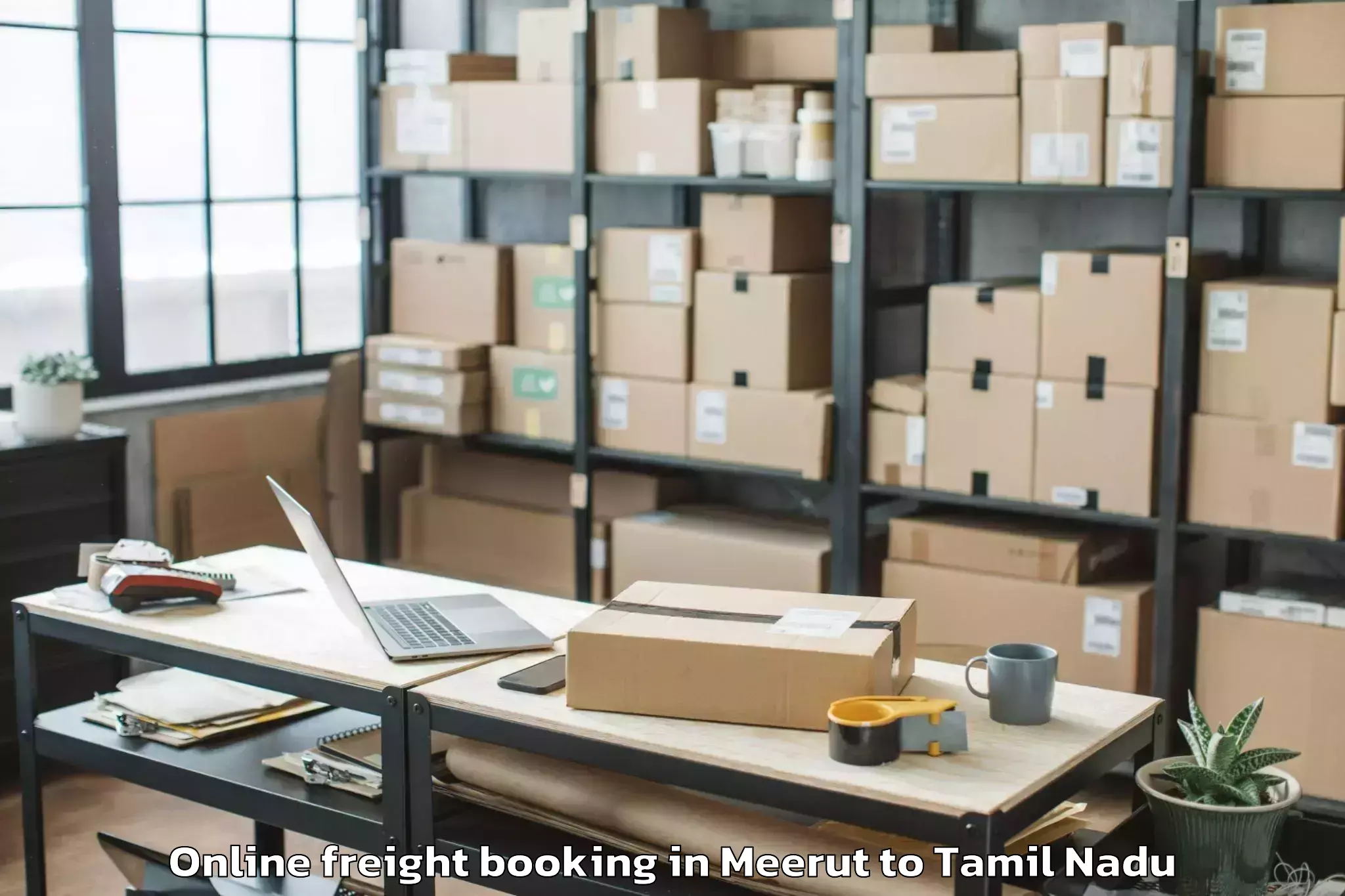 Top Meerut to Chennai Port Online Freight Booking Available